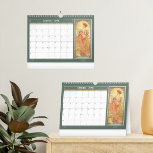 Fotografie k reklamnímu předmětu „Alfons Mucha měsíční plánovací kalendář 2025 - na stěnu i na stůl“