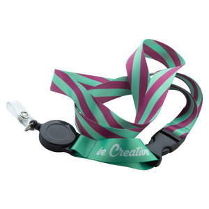 Fotografie k reklamnímu předmětu „Subyard YoYo B RPET lanyard se sublimací na zakázku“