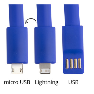 Fotografie k reklamnímu předmětu „přívěšek na klíče s USB nabíjecím kabelem“