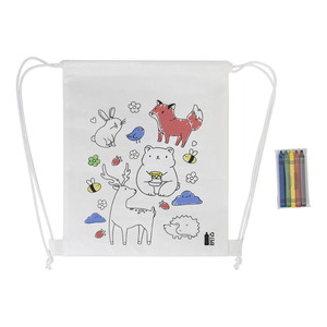 Fotografie k reklamnímu předmětu „Zocolo Sáček na šňůrky RPET na vybarvování, zvířata“