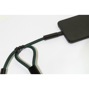 Fotografie k reklamnímu předmětu „CuffCharge 60W RPET kabel s náramkem na mobil“