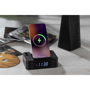 Fotografie k reklamnímu předmětu „Budík s indukční nabíječkou CLOCKI“