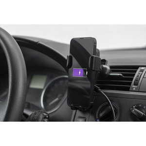 Fotografie k reklamnímu předmětu „Držák na telefon s indukční nabíječkou GARI 15W USB-C“