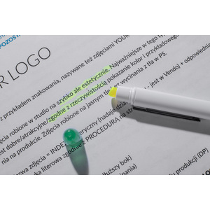 Fotografie k reklamnímu předmětu „Propiska, kuličkové pero se zvýrazňovačem FLUO“
