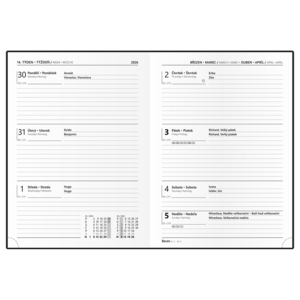 Fotografie k reklamnímu předmětu „Týdenní diář - Prokop - Lamino - B6“