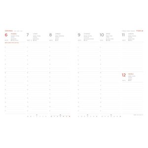 Fotografie k reklamnímu předmětu „diář Gemma president týdenní 2026 červený“