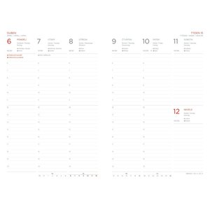 Fotografie k reklamnímu předmětu „diář Kastor A5 týdenní B5 2026 hnědý“