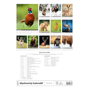 Fotografie k reklamnímu předmětu „Myslivecký kalendář“