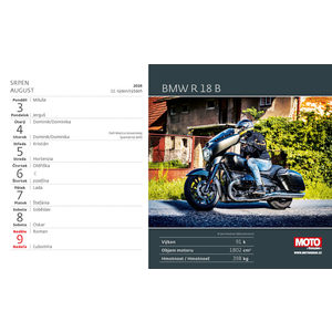 Fotografie k reklamnímu předmětu „Kalendář Motorky“