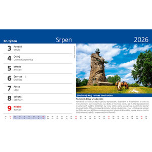 Fotografie k reklamnímu předmětu „Kalendář Křížem krážem Českou republikou“