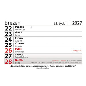 Fotografie k reklamnímu předmětu „Plánovací kalendář Týdenní 