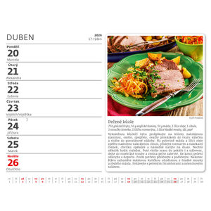 Fotografie k reklamnímu předmětu „Kalendář Česká kuchyně“