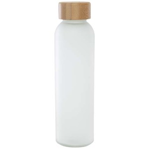 Fotografie k reklamnímu předmětu „Láhev Lume o objemu 500 ml, z matného sodnovápenatého skla s bambusovým víčkem“