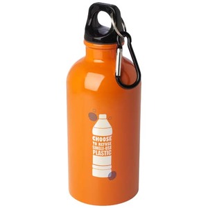 Fotografie k reklamnímu předmětu „400ml láhev na vodu Oregon z nerezové oceli s certifikací RCS a karabinou“