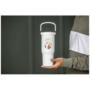 Fotografie k reklamnímu předmětu „Hrnek s vakuovou a měděnou izolací Bronx s objemem 900 ml z recyklované nerezové oceli s certifikací RCS s víčkem s dvojitou“