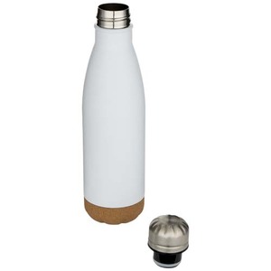 Fotografie k reklamnímu předmětu „500ml dvoustěnná vakuově izolovaná nerezová láhev na vodu Cove s korkovými detaily“