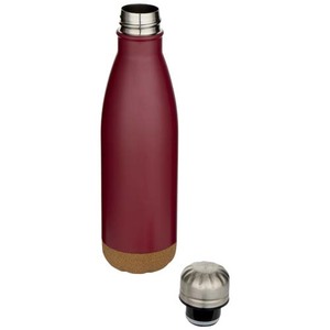 Fotografie k reklamnímu předmětu „500ml dvoustěnná vakuově izolovaná nerezová láhev na vodu Cove s korkovými detaily“