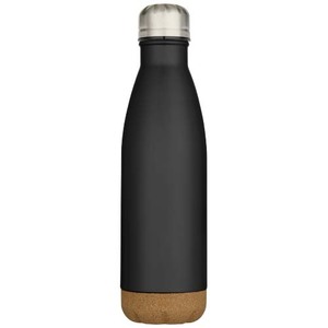 Fotografie k reklamnímu předmětu „500ml dvoustěnná vakuově izolovaná nerezová láhev na vodu Cove s korkovými detaily“