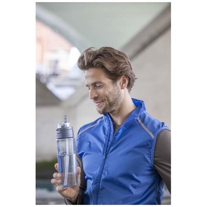 Fotografie k reklamnímu předmětu „Láhev na vodu Theron 700 ml z recyklovaného plastu RCS s víčkem s dvojí funkcí a sklopnou slámkou“