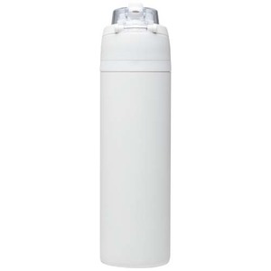 Fotografie k reklamnímu předmětu „Láhev na vodu Theron 800 ml z recyklované nerezové oceli s jednoduchou stěnou, vybavená víčkem s dvojí funkcí a sklopnou brčk“