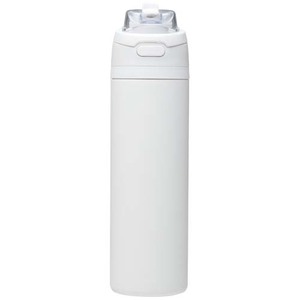 Fotografie k reklamnímu předmětu „Láhev na vodu Theron 800 ml z recyklované nerezové oceli s jednoduchou stěnou, vybavená víčkem s dvojí funkcí a sklopnou brčk“