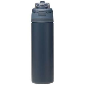 Fotografie k reklamnímu předmětu „Láhev na vodu Theron 800 ml z recyklované nerezové oceli s jednoduchou stěnou, vybavená víčkem s dvojí funkcí a sklopnou brčk“