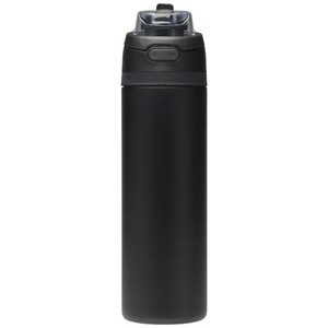 Fotografie k reklamnímu předmětu „Láhev na vodu Theron 800 ml z recyklované nerezové oceli s jednoduchou stěnou, vybavená víčkem s dvojí funkcí a sklopnou brčk“