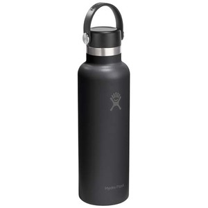 Fotografie reklamního předmětu „Hydro Flask Standard Mouth – 621 ml izolovaná nerezová láhev na vodu s víčkem se slámkou“