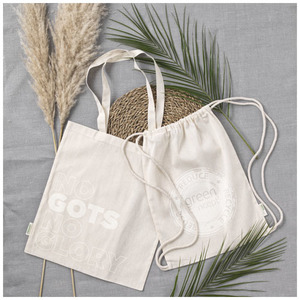 Fotografie k reklamnímu předmětu „Orissa 100 g/m² organic cotton drawstring bag 5L“