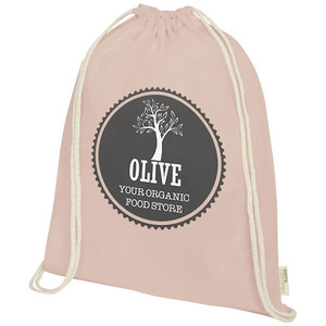 Fotografie k reklamnímu předmětu „Orissa 100 g/m² organic cotton drawstring bag 5L“