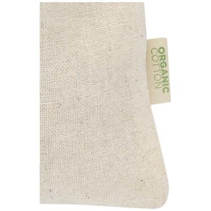 Fotografie k reklamnímu předmětu „Odisha dárková taška o gramáži 140 g/m² z organického materiálu OCS – 15 x 10 cm“