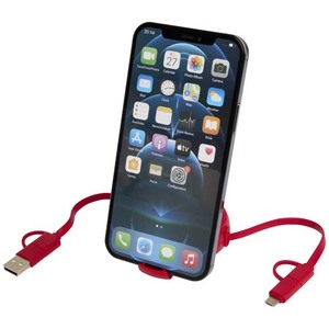 Fotografie k reklamnímu předmětu „Vysouvací datový synchronizační a rychlonabíjecí 45W kabel 5 v 1 o délce 100 cm z recyklovaného plastu a hliníku Alasia“
