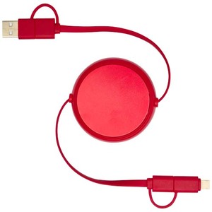 Fotografie k reklamnímu předmětu „Vysouvací datový synchronizační a rychlonabíjecí 45W kabel 5 v 1 o délce 100 cm z recyklovaného plastu a hliníku Alasia“