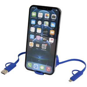 Fotografie k reklamnímu předmětu „Vysouvací datový synchronizační a rychlonabíjecí 45W kabel 5 v 1 o délce 100 cm z recyklovaného plastu a hliníku Alasia“