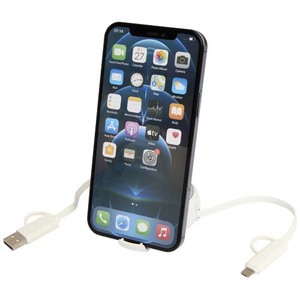 Fotografie k reklamnímu předmětu „Vysouvací datový synchronizační a rychlonabíjecí 45W kabel 5 v 1 o délce 100 cm z recyklovaného plastu a hliníku Alasia“