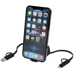 Fotografie k reklamnímu předmětu „Vysouvací datový synchronizační a rychlonabíjecí 45W kabel 5 v 1 o délce 100 cm z recyklovaného plastu a hliníku Alasia“