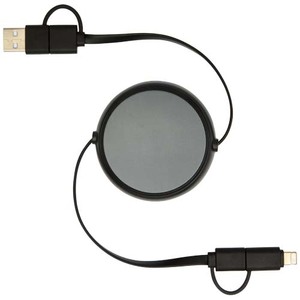 Fotografie k reklamnímu předmětu „Vysouvací datový synchronizační a rychlonabíjecí 45W kabel 5 v 1 o délce 100 cm z recyklovaného plastu a hliníku Alasia“