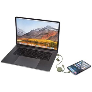 Fotografie k reklamnímu předmětu „Datový synchronizační a rychlonabíjecí 27W kabel 5 v 1 z recyklovaného plastu o délce 30 cm Citala“