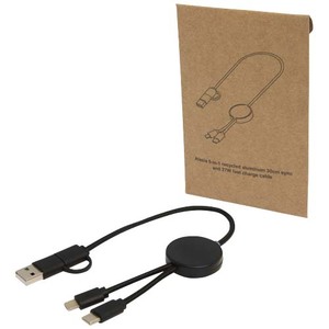 Fotografie reklamního předmětu „Datový synchronizační a rychlonabíjecí 27W kabel 5 v 1 z recyklovaného plastu o délce 30 cm Citala“