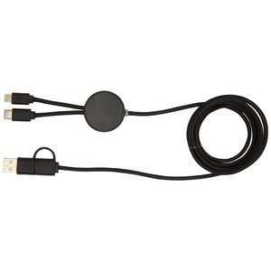 Fotografie k reklamnímu předmětu „Datový synchronizační a rychlonabíjecí 27W kabel 5 v 1 z recyklovaného plastu o délce 150 cm Citala“