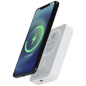 Fotografie reklamního předmětu „Bezdrátová 15W magnetická powerbanka Acrab, 10 000 mAh s 20W PD – vyrobeno z recyklovaného plastu“