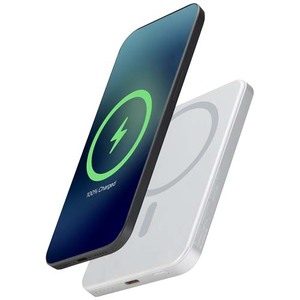 Fotografie reklamního předmětu „Přenosná nabíječka Avis 5000 mAh RCS z recyklovaného hliníku s magnetickým připojením“