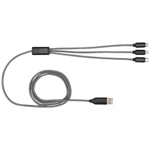 Fotografie k reklamnímu předmětu „Nabíjecí kabel Alphecca z recyklovaného hliníku a RPET, 5 v 1“