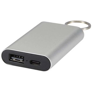Fotografie k reklamnímu předmětu „Arcturus powerbanka z recyklovaného hliníku s kapacitou 2000 mAh a klíčenkou“