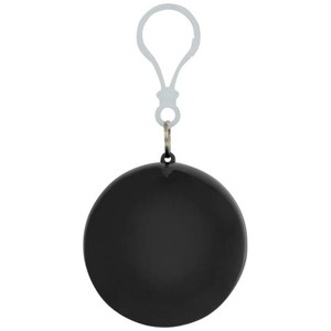 Fotografie k reklamnímu předmětu „Pončo proti mlze v kulaté plastové krabičce s karabinou“