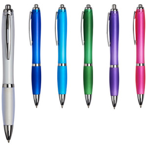 Fotografie k reklamnímu předmětu „Curvy ballpoint pen with frosted barrel and grip“