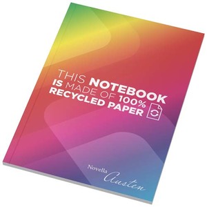 Fotografie reklamního předmětu „Recyklovaný zápisník Novella Austen s měkkou vazbou formátu A5 – 50 listů“