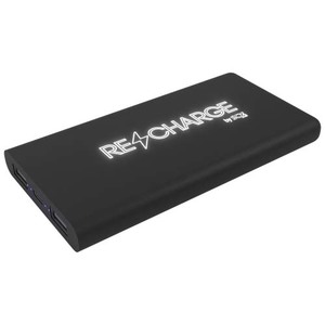 Fotografie reklamního předmětu „Svítící pogumovaná bezdrátová powerbanka o kapacitě 10 000 mAh SCX.design P40“