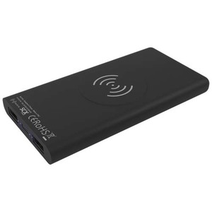 Fotografie k reklamnímu předmětu „Svítící pogumovaná bezdrátová powerbanka o kapacitě 10 000 mAh SCX.design P40“