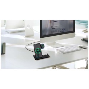 Fotografie k reklamnímu předmětu „SCX.design W28 Bezdrátová nabíjecí základna 3 v 1 se stojanem na telefon“